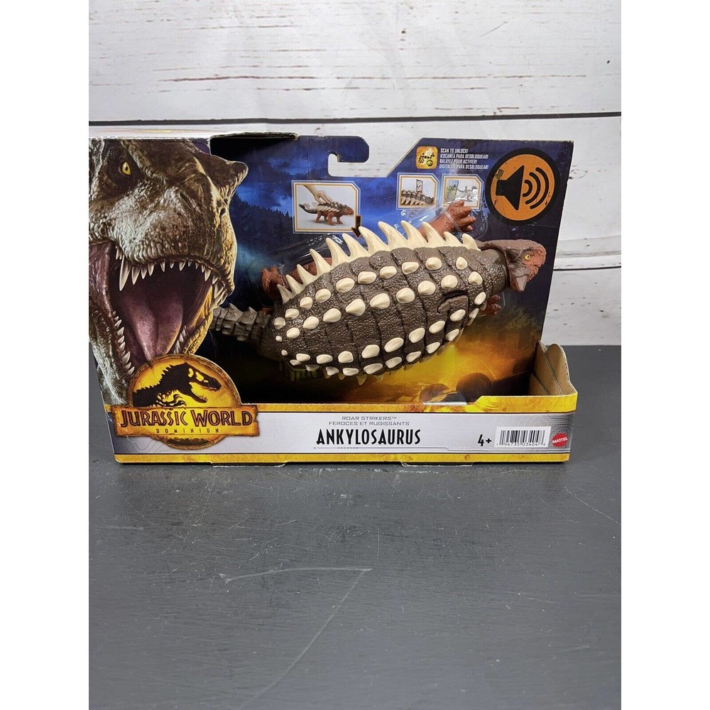 Jurassic World Dominion Ankylosaurus Figure Roar Strikers NEW Dino Dinosaurs
